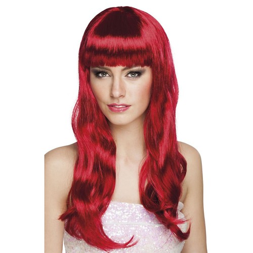 Rubin rote pony perücke - pony,